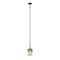 Designers Fountain Mission Ridge 100 Watt 1 Light Warm Mahogany Pendant with Goldenrod Glass Shade 82130-WM - alternate 1